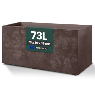 Produktbild von XL Pflanzkasten „Millennium“ 78x39x39 cm – 73L Volumen – Braun – Wetterfester Pflanzkasten für Garten, Balkon & Terrasse
