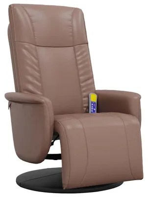Obrázok produktu pre vidaXL Masážne kreslo s podnožkou hnedá Imitácia kože