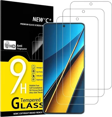 Produktbild von Panzer Schutz Glas für Xiaomi Poco X6 5G 3 Stück 9H Härte Ultra-klar