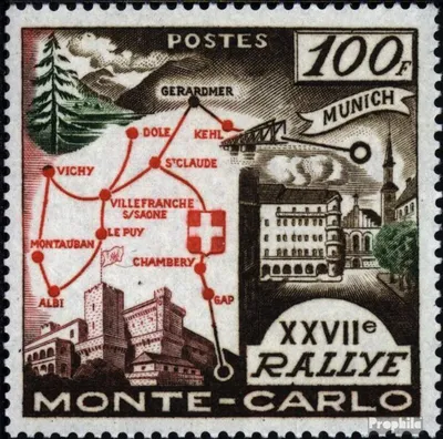 Produktbild von Briefmarken Monaco 1958 Mi 588 (kompl.Ausg.) postfrisch Rallye Monte Carlo