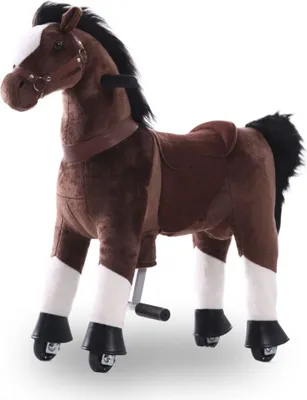 Produktbild von Mechanisches Pferd auf Rollen - Klein - 3 bis 6 Jahre - Reitpferd mit Rollen - Dunkelbraun