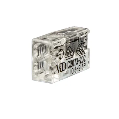 Produktbild von ELTROPA Steckklemme Typ ESK225ws - Leiter-Klemme für 2 Massivleiter 0,5 bis 2,5 mm²