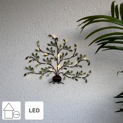 Produktbild von Star LED Solar-Wanddeko LEBENSBAUM aus Metall