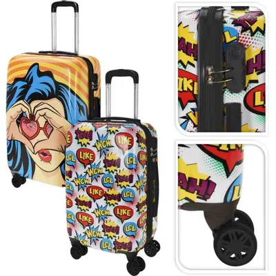 Immagine prodotto di Excellent KO-DG9001030 su rotelle, set da 2 pezzi, motivo pop art