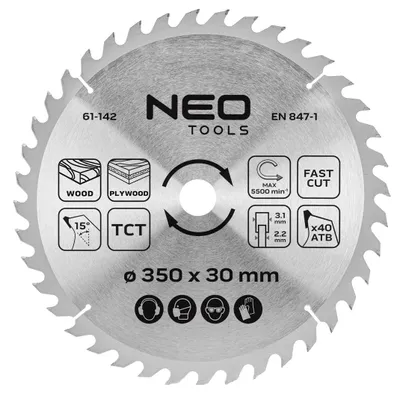 Image de Lame de scie, widia, 350 x 30 mm, 40 dents