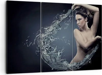 Produktbild von Bild auf Leinwand - Leinwandbild - Weiblich modell posieren schön - 105x70cm - Wand Bild - Wanddeko - Leinwanddruck - Bilder - Kunstdruck - Wanddekoration - Leinwand bilder - Wandkunst - CE105x70-2577
