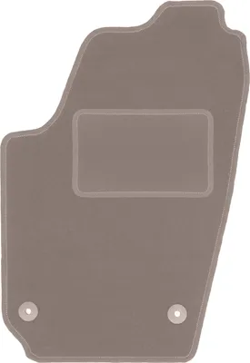Produktbild von Fahrerfußmatte Velours beige passend für Volkswagen Polo IV 9N (2001-2009, Schrägheck) – mit Befestigungen – passgenau