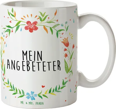 Produktbild von Mr. & Mrs. Panda Pott Mein Angebeteter - Geschenk, Teetasse, Kaffeebecher, Tasse, Kaffeetasse, Becher