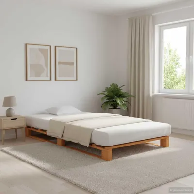 Zdjęcie produktu dla Maison Exclusive – łóżko z palet, brązowe, z litego drewna sosnowego, 90×200 cm
