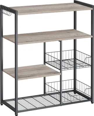 Produktbild von VASAGLE Küchenregal, Standregal mit 2 Metallkörben, 35 x 80 x 95 cm