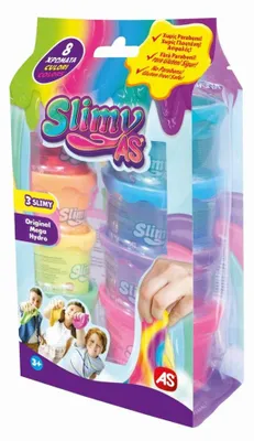 Imagen del producto de Slimy Set 8 Tarros Slime de Colores - Juguete Sensorial