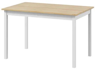 Produktbild von Esstisch, 120 x 75 cm Kš¹chentisch mit Landhaus-Stil fš¹r 4 Personen, Holztisch fš¹r Wohnzimmer, Esszimmer, Natur
