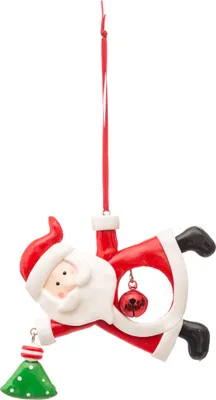 Produktbild von Weihnachtsmann-Hängedeko Weihnachten weiss-rot 10 cm - Einheitsgröße