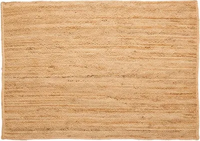 Produktbild von Elegant Floors® Rechteckiger Jute Teppich Natur | Handgefertigtes Boho Wohnaccessoire mit Linienmuster im modernen Skandi Stil | Wohnzimmer Teppich und Boden Deko Läufer | 80x150 cm
