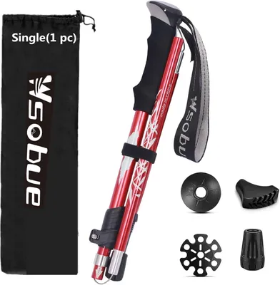 Obrázok produktu pre Hole na chôdzu, nastaviteľné turistické palice s tlmičom nárazov, teleskopické, skladacie