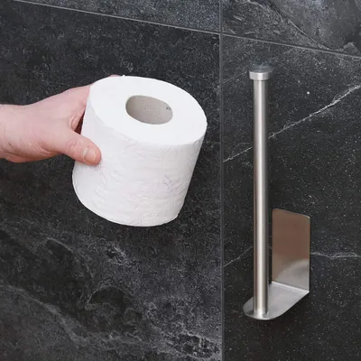 Obrázek produktu pro Samolepící držák toaletního papíru s úložným prostorem pro náhradní roli