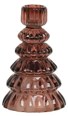 Produktbild von Chic Antique Kerzenhalter TANNENBAUM Glas Rot 13 cm