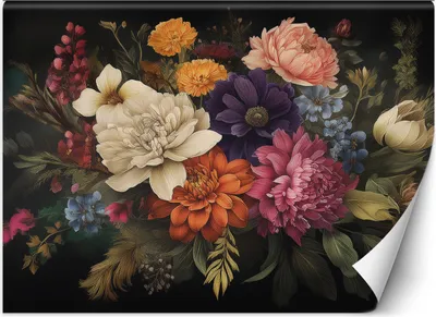 Produktbild von Vlies fototapete Blumenstrauß Natur 150x105 cm Feeby Bunt inkl. Kleber einfache Montage