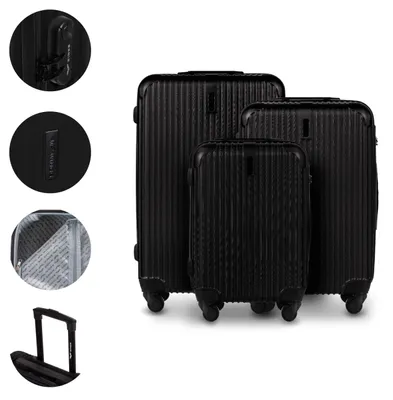 Zestaw walizek WINGS EGRET 3w1 ABS+ twarde podróżne kabinowa średnia duża – zdjęcie produktu