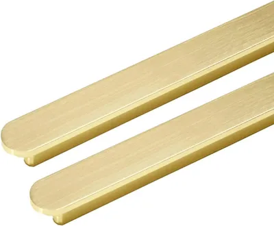 Imagen del producto de Juego de 6 pomos dorados para muebles, ideales para armarios de cocina con una distancia de fijación de 192 mm