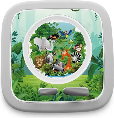 Produktbild von Schutzfolie kompatibel mit Toniebox 2 passgenaue Folie mit Motiv Zubehör selbstklebendes Schutzcover Kratzschutz für Musikbox Y015-12 Dschungel