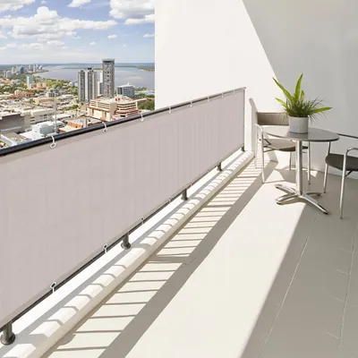 Imagen del producto de Toldo para balcón, pantalla de protección, 70 x 300 cm, resistente a la intemperie, para balcón