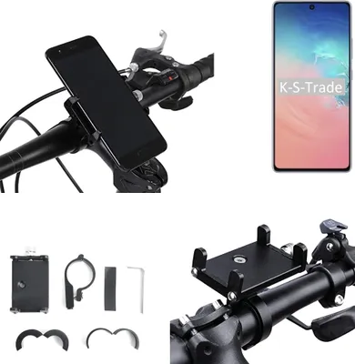 Produktbild von K-S-Trade Handyhalterung für das Fahrrad kompatibel mit Samsung Galaxy S10 Lite Halter Lenkstange Fahrradhalterung Motorrad Bike Mount Befestigung