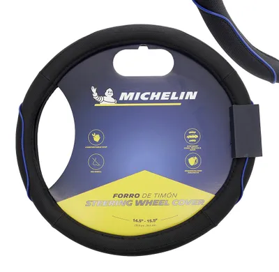Produktbild von MICHELIN Lenkradbezug M 36,8-39,4 cm schwarz/blau
