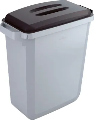 Produktbild von DURABLE Abfallbehälter DURABIN 60L + Deckel - grau/schwarz