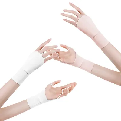 Produktbild von Sonnenschutzhandschuhe 2 Paar, Eisseiden-Dünnstoff, Halbfinger Für Outdoor-Sport Und Gartenarbeit