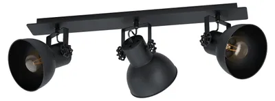 Image de EGLO Plafonnier 43433 noir, pour 3 x E27, 40 W