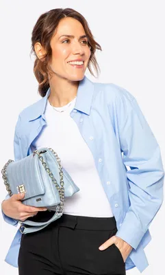 Image de Sac à bandoulière Wittchen pour femme en , deux compartiments, petit format, bleu,