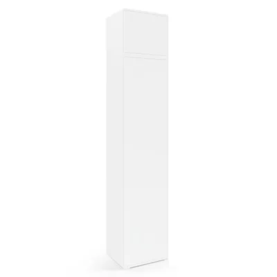 Produktbild von Kleiderschrank 45 cm "Modulo" mit Schrankaufsatz, Mehrzweckschrank, Weiß, Push-to-Open-System, Modernes Design