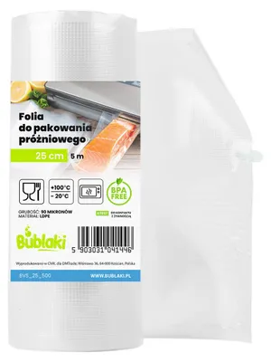Zdjęcie produktu dla Folia do pakowania próżniowego Bublaki 25cm x 5m