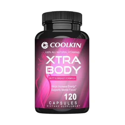 Produktbild von Xtra Body (120 Kapseln) Nahrungsergänzungsmittel, Frauen, Po, Brust, Vergrößerung, Körperpflege, Energie, Fokus, Östrogen, Gleichgewicht