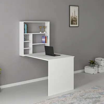 Produktbild von Skye Decor, Sedir, Schreibtische, Weiß, Melamin-Spanplatte, 59 x 80,2 x 16 cm