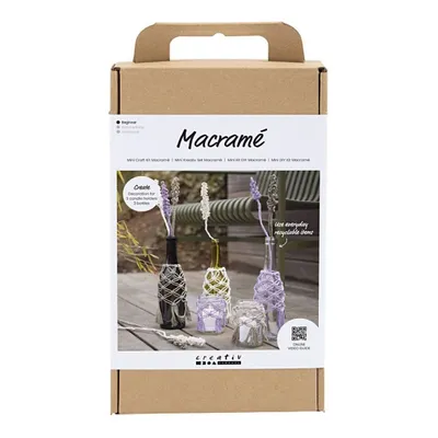 Produktbild von Creativ Company Makramee Bastelset Glasdekoration Upcycling Set