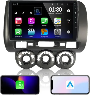 Obrázek produktu pro Autorádio – Rádio s CarPlay – Autorádio s Androidem – Rádio 1-DIN – Autorozhlas