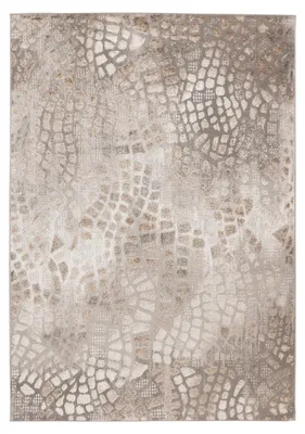 Imagen del producto de Alfombra de pelo corto elegante, 80 x 150 cm, color beige claro, diseño vintage, apta para suelo radiante, fabricada en poliéster y yute