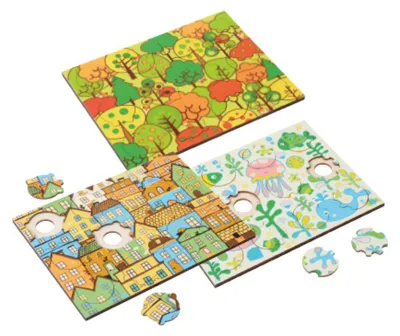 Produktbild von Eduplay Holzpuzzle-Set - Fantasie Thema - Lernspielzeug für Kinder