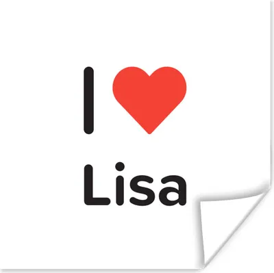 Produktbild von MuchoWow® Poster Ich liebe - Lisa - Mädchen 100x100 cm - Babyzimmer
