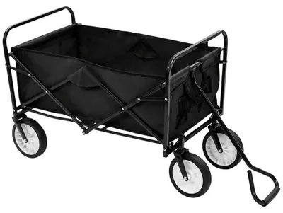 Image de Chariot à main pliable YL-30, 92 x 52 x 118 cm, acier, noir