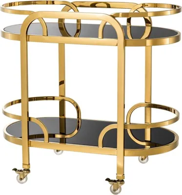 casa padrino luxus designer edelstahl glas trolley servierwagen hotel restaurant club bar büro gastronomie deko accessoires möbel