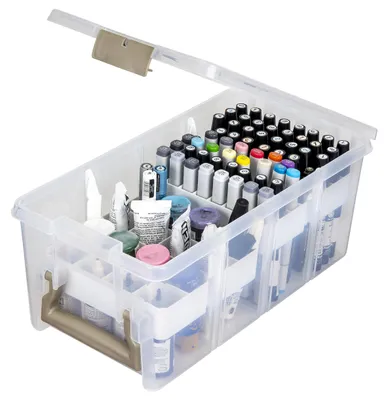 Image de ArtBin, sacoche semi-rigide avec compartiments de rangement pour accessoires, boîtes de rangement transparentes