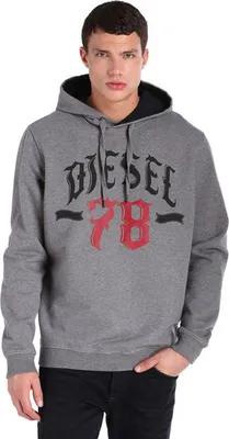 Produktbild von Diesel S-ANJ Felpa Brushed Herren Sweatshirt Hoodie Grau
