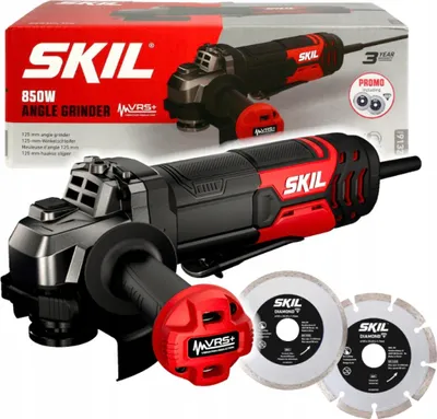 Image de Meuleuse d’angle Skil 9132 AC 125mm 850W (Karton) + 2x disque de coupe diamant