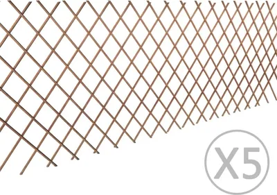 Zdjęcie produktu dla Maison Exclusive – Ogrodzenie z wikliny, 5 szt. 180 x 90 cm