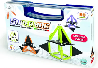 Produktbild von Supermag Projects Technicolor Magnetbaukasten, 50 Teile