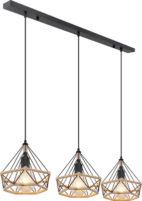 Produktbild von Globo Lighting Hängeleuchte Metall schwarz matt, 3x E27