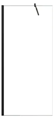 Produktbild von Duschspa Walk-In Dusche 90x200cm Schwarz matt Duschwand 10mm NANO ESG-Glas mit 70-120cm verstellbarem Stabilisator F123B Duschabtrennung